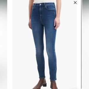 7 FOR ALL MANKIND Gwenevere blue navy Ankle Skinny Blue Jeans Women Size 27